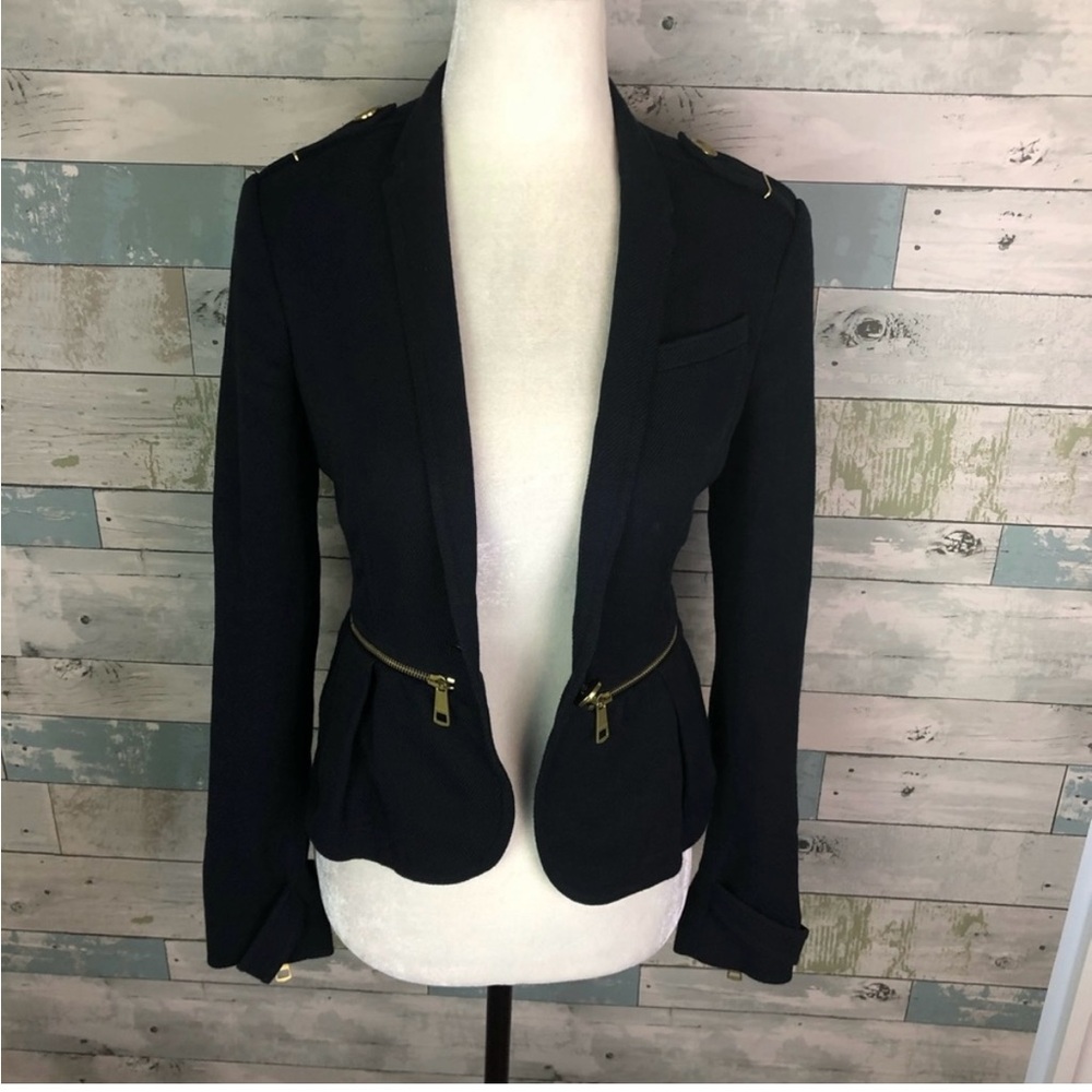Burberry navy blue blazer size 2